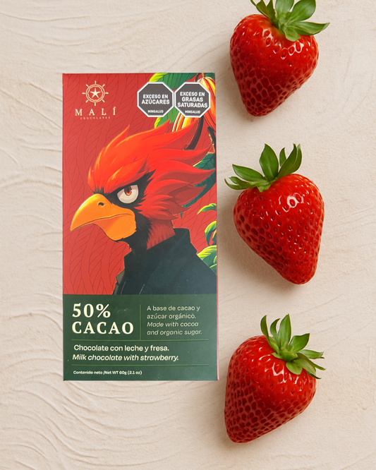 Chocolate 50% con Fresa y Leche