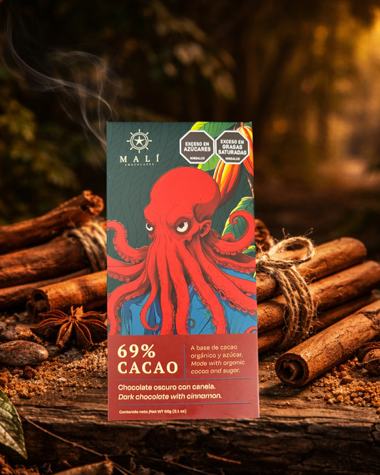 Chocolate oscuro 69% con Canela