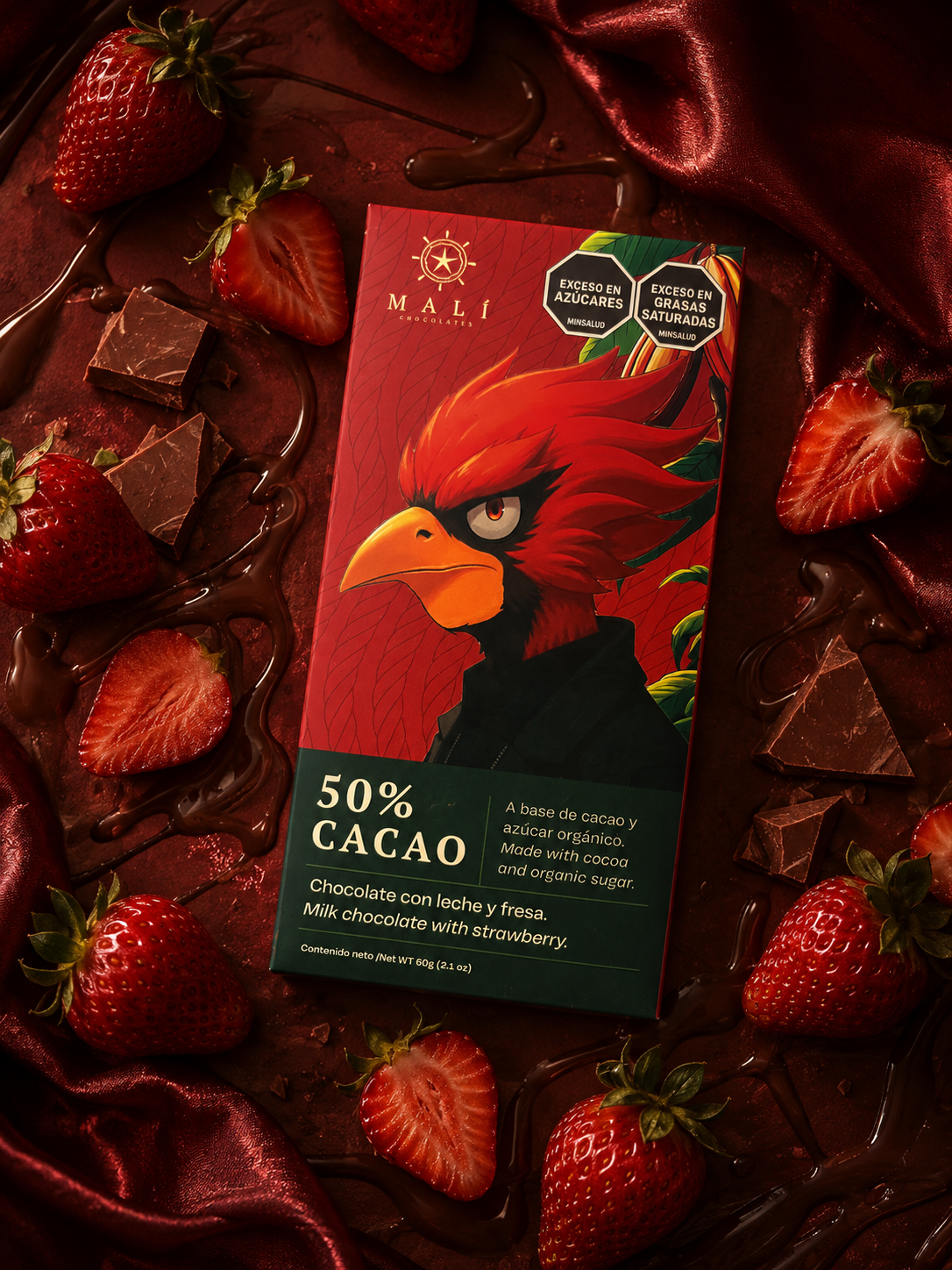 Escarlata - Chocolate 50% con Fresa y Leche