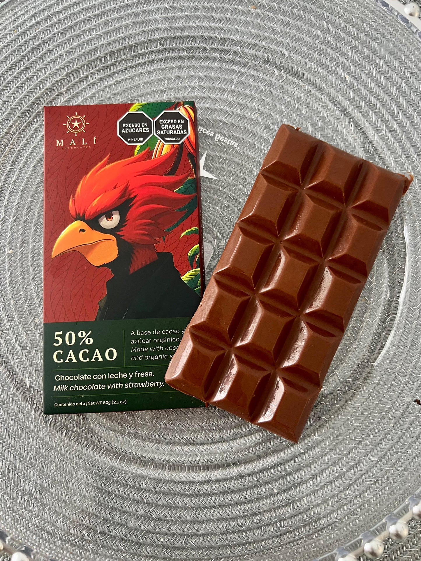 Chocolate 50% con Fresa y Leche