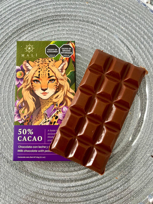 Chocolate 50% con Maracuyá y Leche